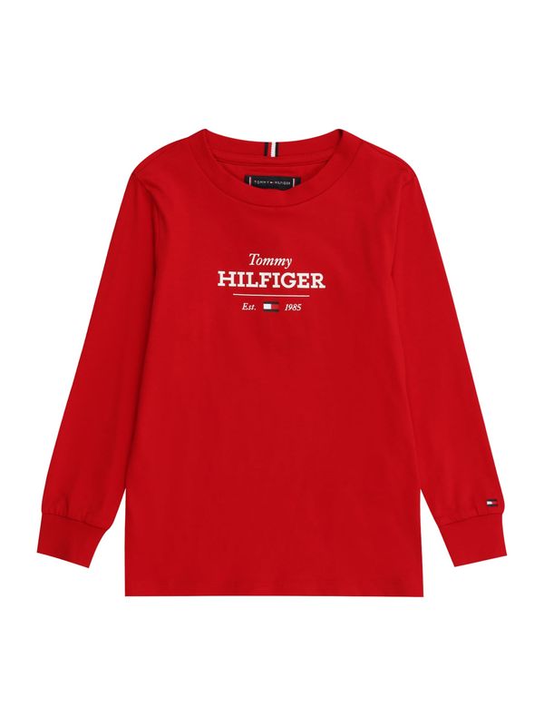 TOMMY HILFIGER TOMMY HILFIGER Majica '1985'  morsko plava / vatreno crvena / bijela