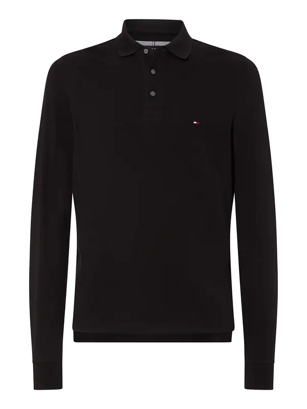 TOMMY HILFIGER TOMMY HILFIGER Majica '1985 SLIM LS POLO'  crna