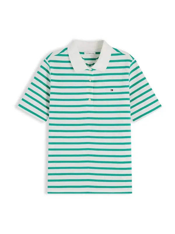 TOMMY HILFIGER TOMMY HILFIGER Majica '1985'  smaragdno zelena / bijela