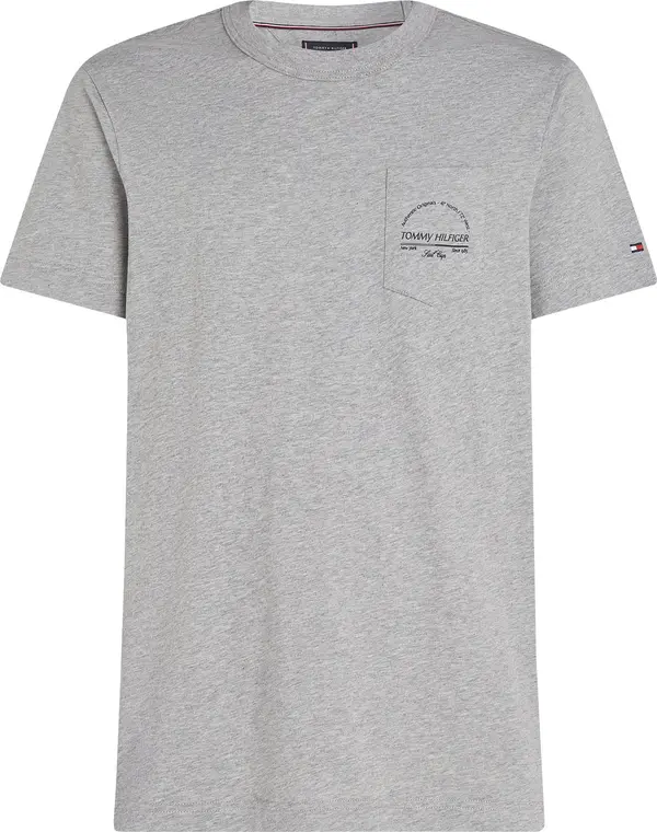 TOMMY HILFIGER TOMMY HILFIGER Majica 'Arch'  siva / crna