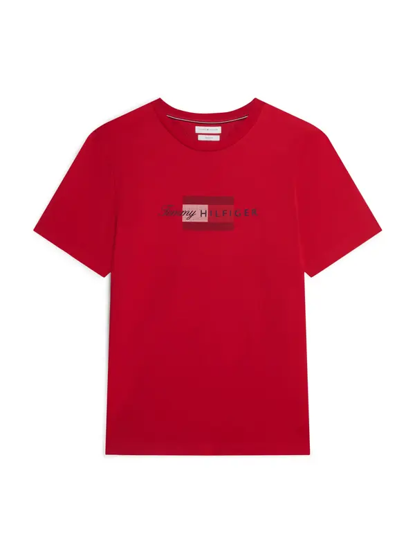 TOMMY HILFIGER TOMMY HILFIGER Majica  boja pijeska / mornarsko plava / crvena