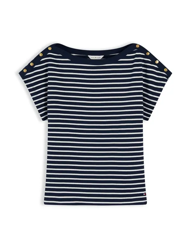 TOMMY HILFIGER TOMMY HILFIGER Majica  boja pijeska / mornarsko plava