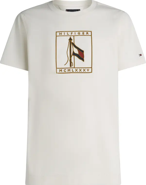 TOMMY HILFIGER TOMMY HILFIGER Majica  boja pijeska / morsko plava / sepija / tamno crvena