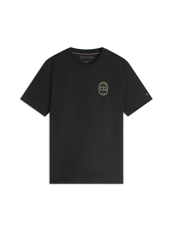TOMMY HILFIGER TOMMY HILFIGER Majica 'BRAND LOVE'  zlatna / crna