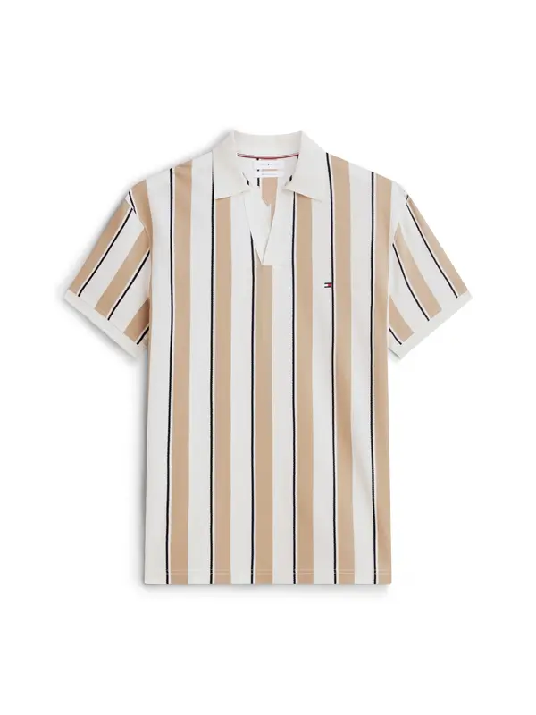 TOMMY HILFIGER TOMMY HILFIGER Majica 'CLASSIC'  boja devine dlake (camel) / boja slonovače / crna