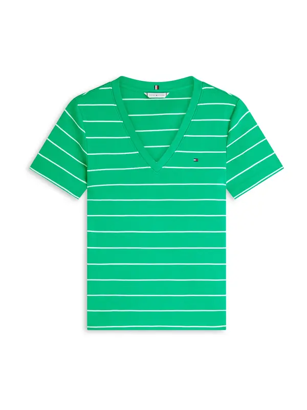 TOMMY HILFIGER TOMMY HILFIGER Majica 'CODY'  zelena / bijela
