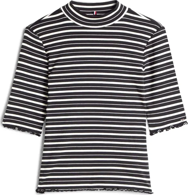 TOMMY HILFIGER TOMMY HILFIGER Majica  crna / bijela