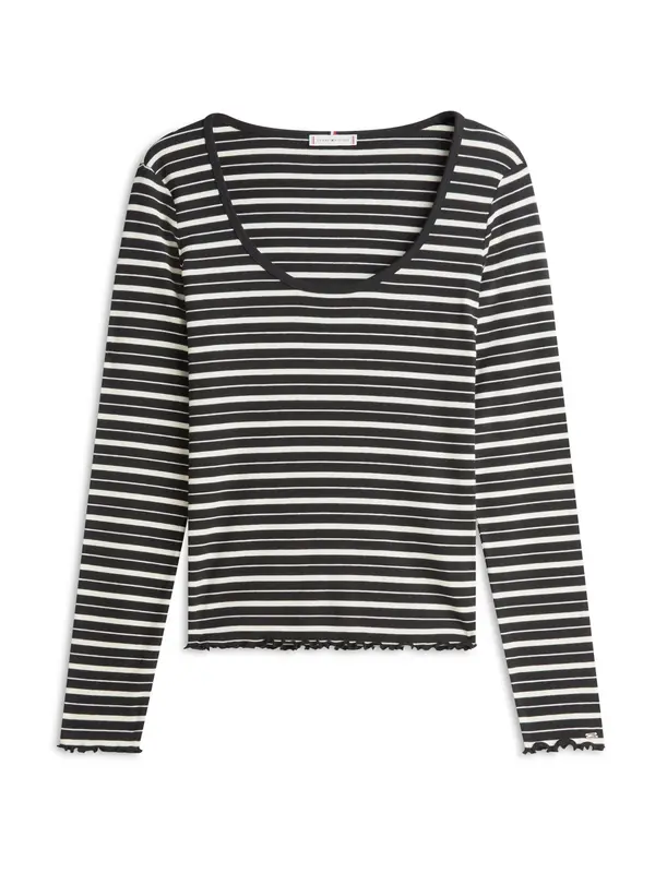 TOMMY HILFIGER TOMMY HILFIGER Majica  crna / bijela