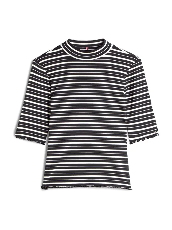TOMMY HILFIGER TOMMY HILFIGER Majica  crna / bijela