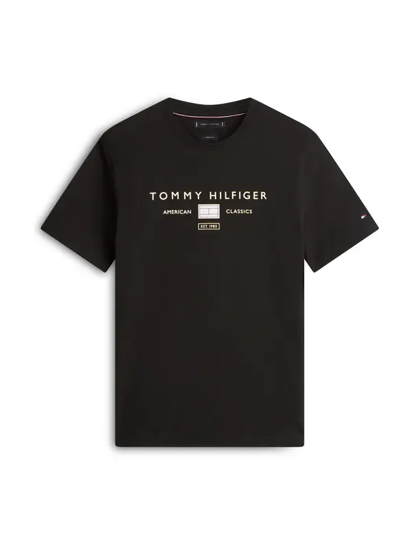 TOMMY HILFIGER TOMMY HILFIGER Majica  crna / bijela