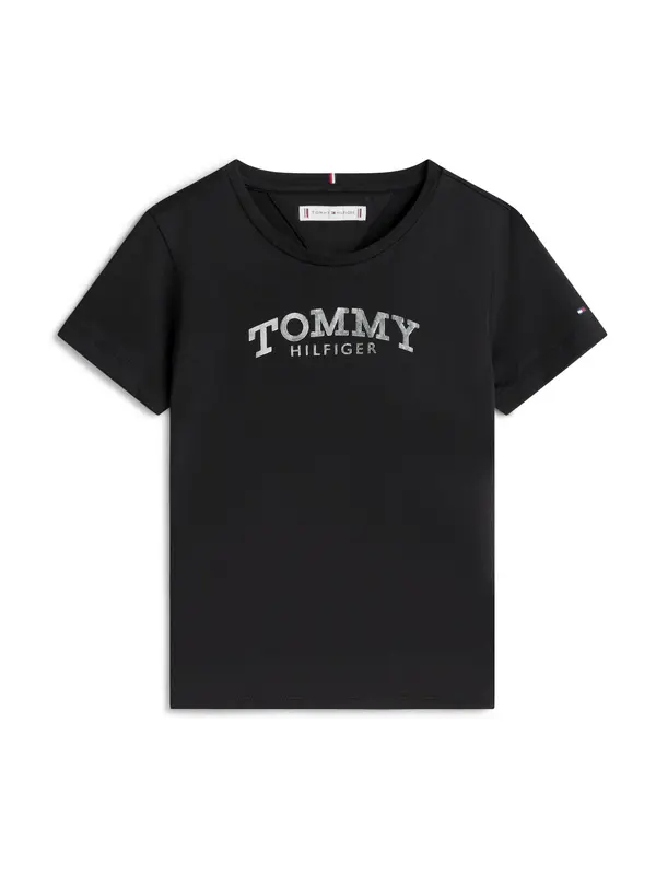 TOMMY HILFIGER TOMMY HILFIGER Majica  crna / srebro