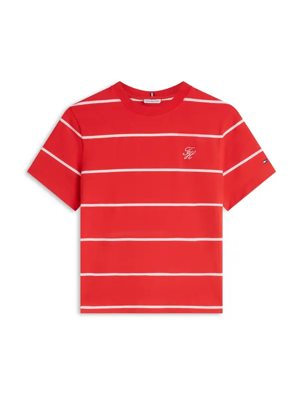 TOMMY HILFIGER TOMMY HILFIGER Majica  crvena / bijela
