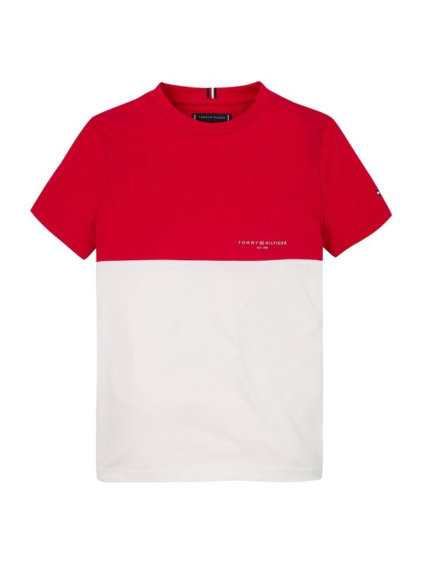 TOMMY HILFIGER TOMMY HILFIGER Majica  crvena / bijela