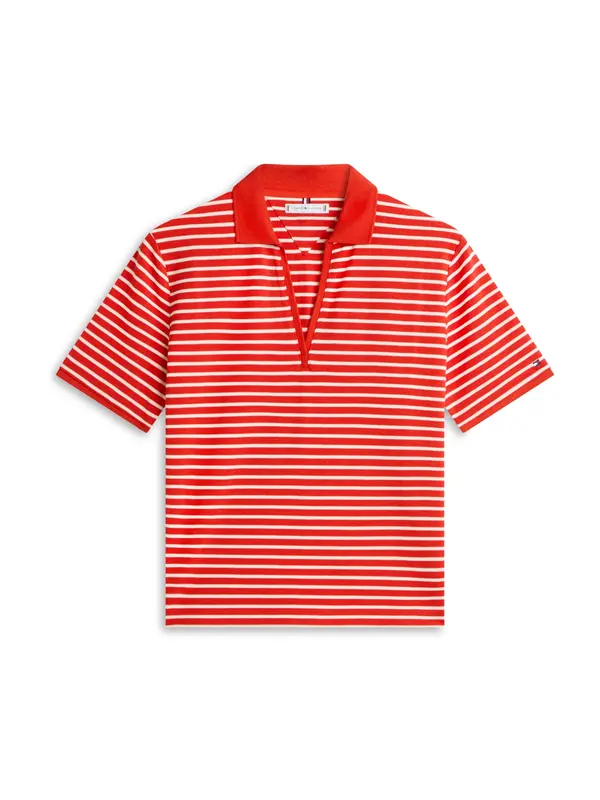 TOMMY HILFIGER TOMMY HILFIGER Majica  crvena / bijela