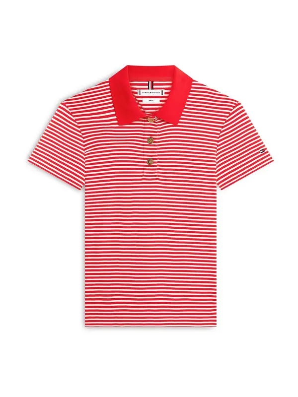 TOMMY HILFIGER TOMMY HILFIGER Majica  crvena / bijela