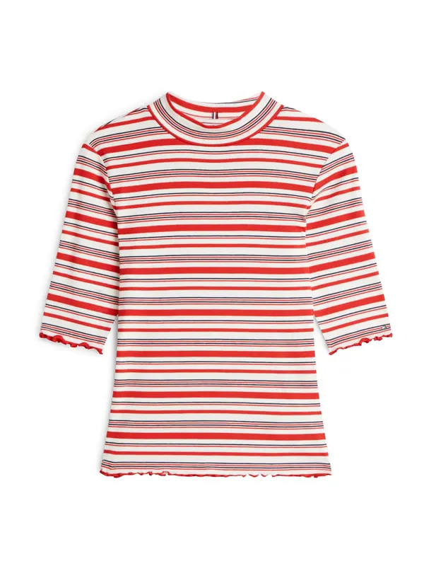 TOMMY HILFIGER TOMMY HILFIGER Majica  crvena / crna / bijela