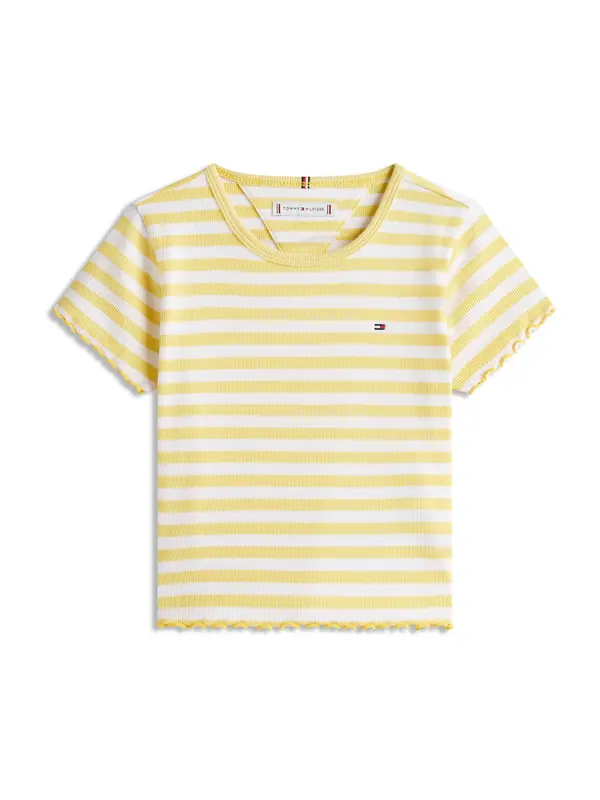 TOMMY HILFIGER TOMMY HILFIGER Majica 'ESSENTIAL'  limun / bijela