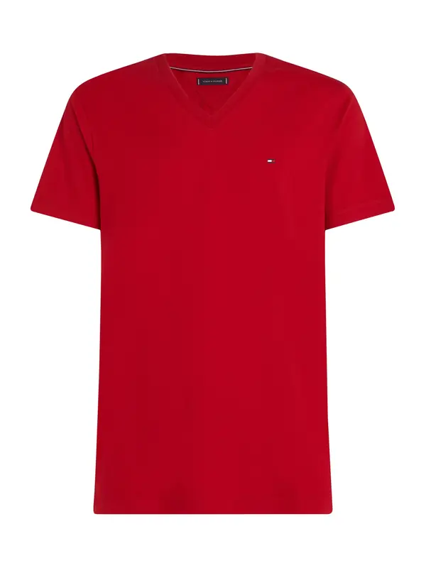 TOMMY HILFIGER TOMMY HILFIGER Majica 'ESSENTIAL'  tamno crvena