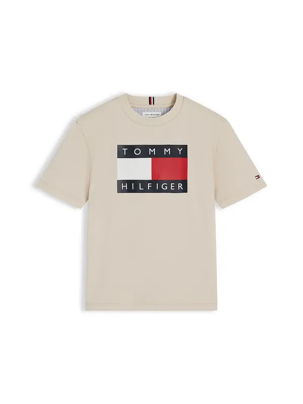 TOMMY HILFIGER TOMMY HILFIGER Majica 'Heritage'  bež / crvena / crna / bijela