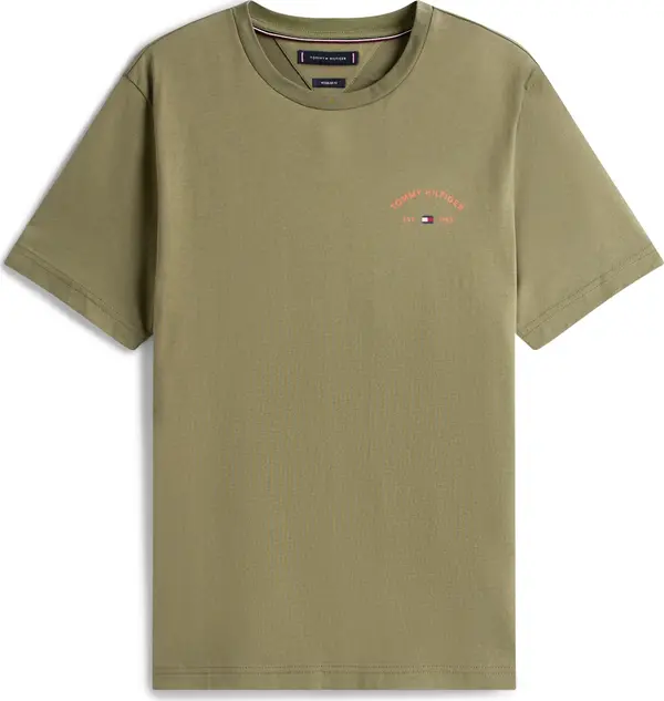 TOMMY HILFIGER TOMMY HILFIGER Majica 'HOTEL'  mornarsko plava / maslinasta / svijetlozelena / koraljna