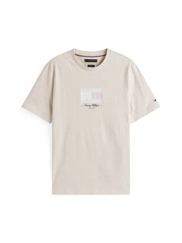 TOMMY HILFIGER TOMMY HILFIGER Majica 'ITHACA'  svijetlobež / pastelno plava / svijetlo crvena / crna