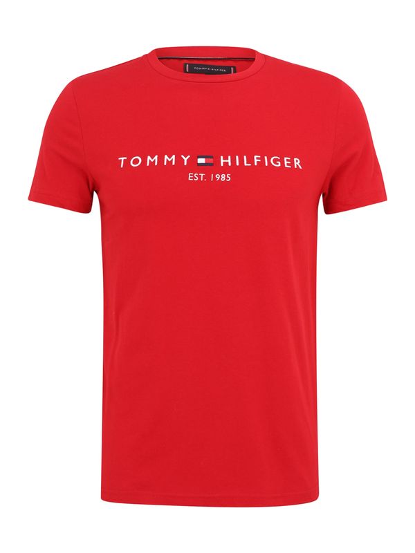 TOMMY HILFIGER TOMMY HILFIGER Majica  krvavo crvena / bijela
