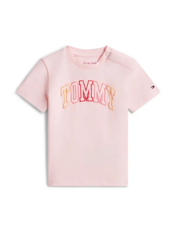 TOMMY HILFIGER TOMMY HILFIGER Majica  limun / roza / svijetloroza / crvena