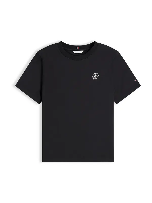 TOMMY HILFIGER TOMMY HILFIGER Majica 'Logo Embroidery'  crna