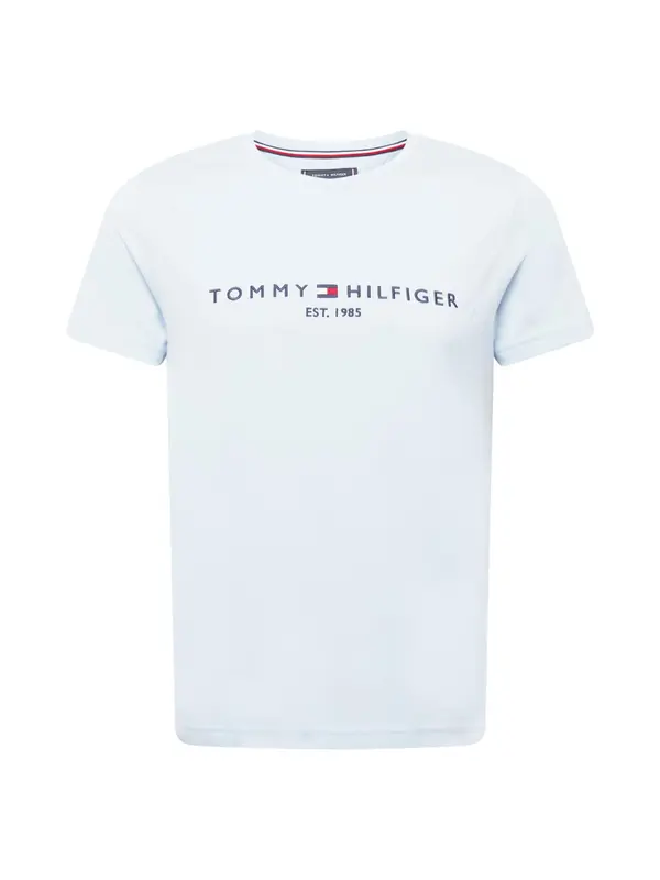 TOMMY HILFIGER TOMMY HILFIGER Majica 'Logo Embroidery Slim'  mornarsko plava / svijetloplava / crvena / bijela