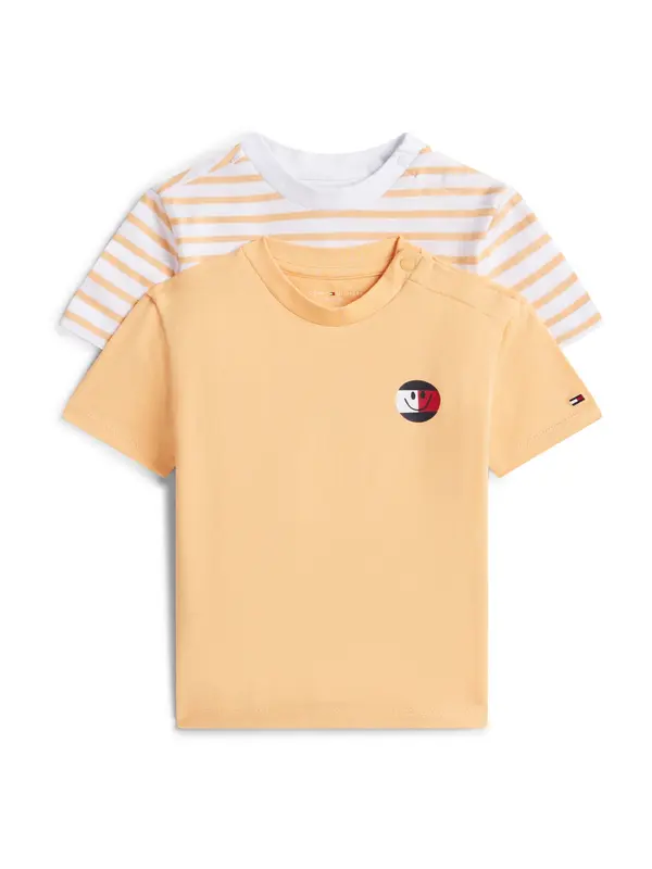 TOMMY HILFIGER TOMMY HILFIGER Majica  mandarina / bijela