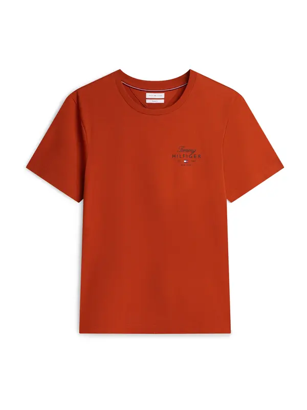 TOMMY HILFIGER TOMMY HILFIGER Majica  mornarsko plava / ciglasto crvena