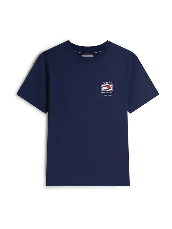 TOMMY HILFIGER TOMMY HILFIGER Majica  mornarsko plava / crvena / bijela