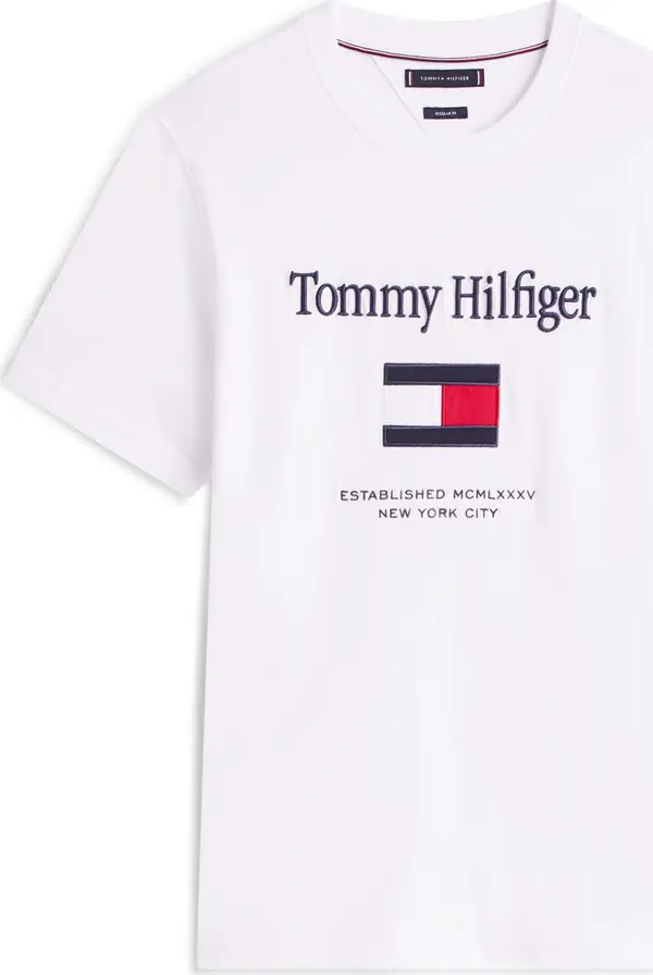 TOMMY HILFIGER TOMMY HILFIGER Majica  mornarsko plava / crvena / bijela