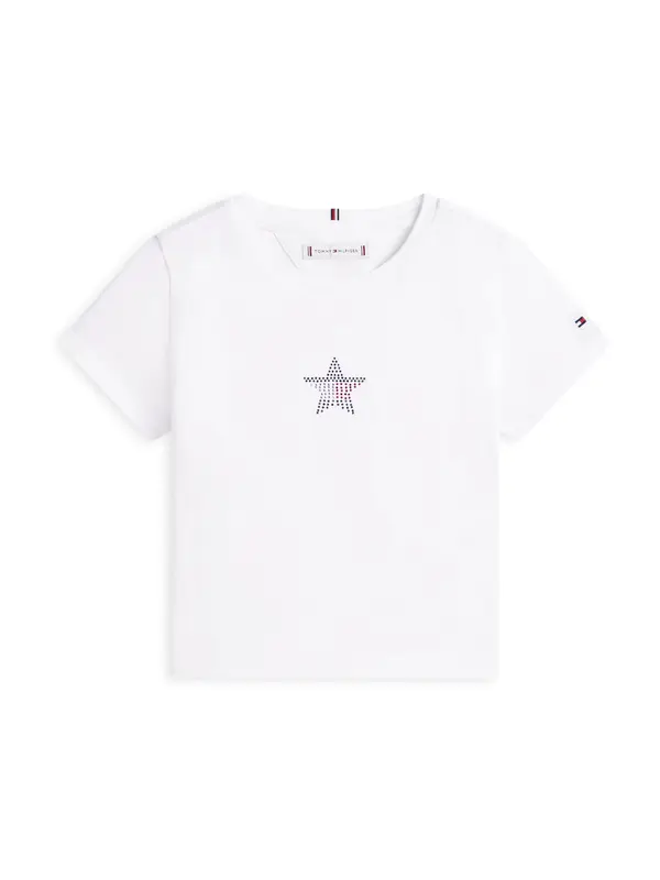 TOMMY HILFIGER TOMMY HILFIGER Majica  mornarsko plava / crvena / prozirna / bijela