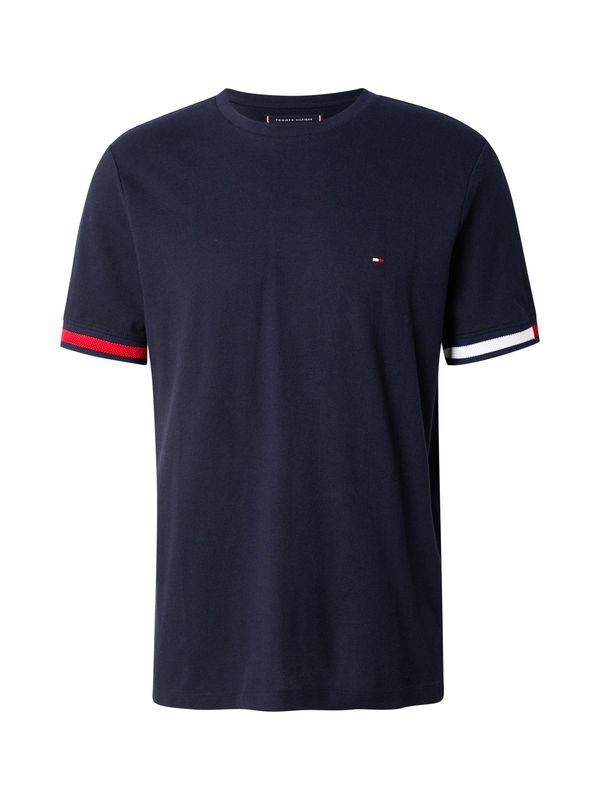 TOMMY HILFIGER TOMMY HILFIGER Majica  mornarsko plava / krvavo crvena / bijela