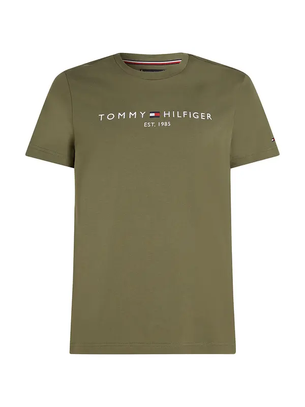 TOMMY HILFIGER TOMMY HILFIGER Majica  mornarsko plava / maslinasta / crvena / bijela