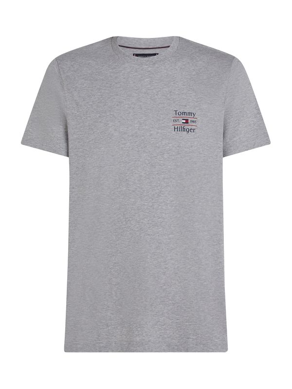 TOMMY HILFIGER TOMMY HILFIGER Majica  mornarsko plava / siva melange / crvena / bijela