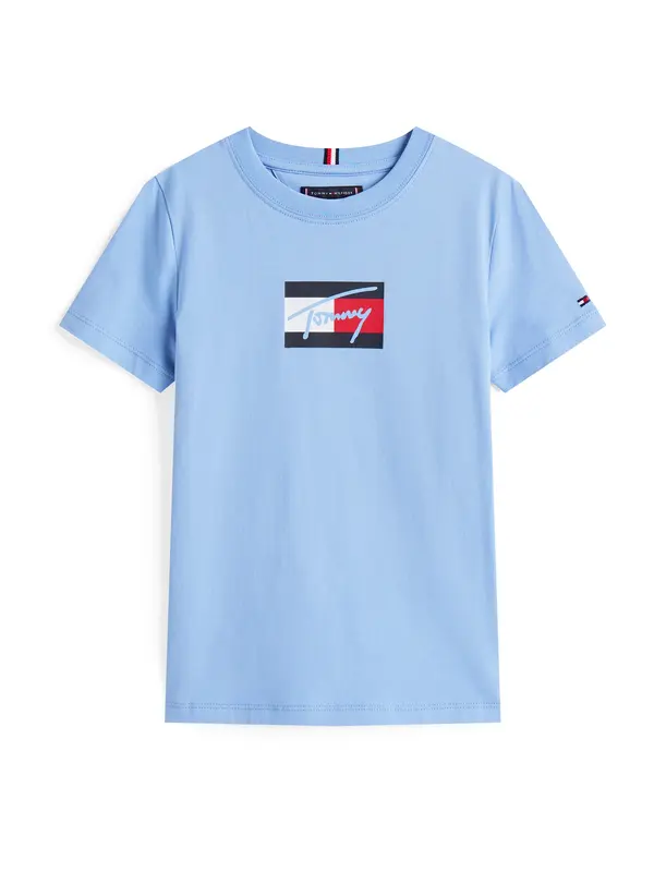 TOMMY HILFIGER TOMMY HILFIGER Majica  mornarsko plava / svijetloplava / crvena / bijela