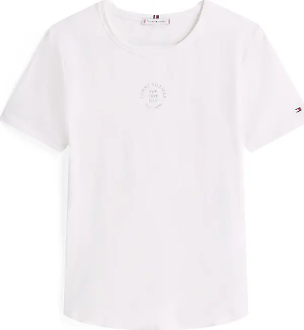 TOMMY HILFIGER TOMMY HILFIGER Majica  mornarsko plava / svijetlosiva / crvena / bijela