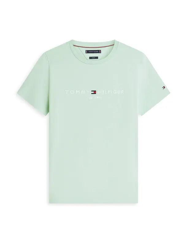 TOMMY HILFIGER TOMMY HILFIGER Majica  mornarsko plava / svijetlozelena / bijela