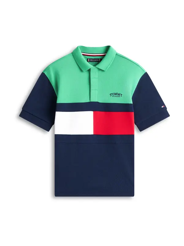 TOMMY HILFIGER TOMMY HILFIGER Majica  mornarsko plava / zelena / crvena / bijela