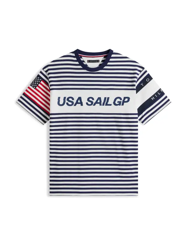 TOMMY HILFIGER TOMMY HILFIGER Majica  morsko plava / crvena / bijela