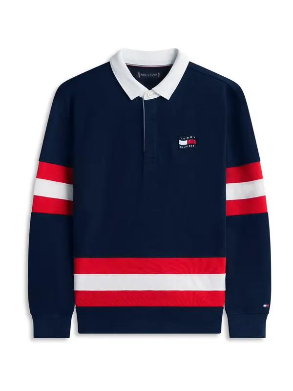 TOMMY HILFIGER TOMMY HILFIGER Majica  morsko plava / crvena / bijela