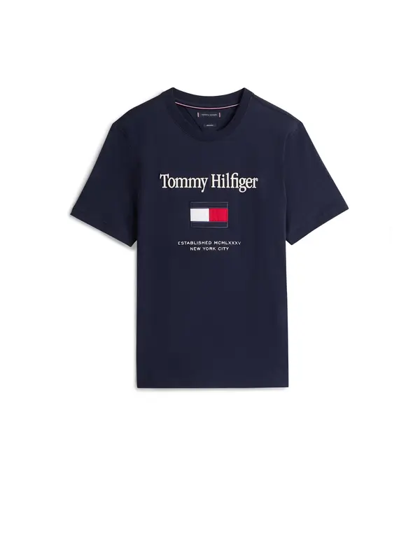 TOMMY HILFIGER TOMMY HILFIGER Majica  morsko plava / crvena / bijela
