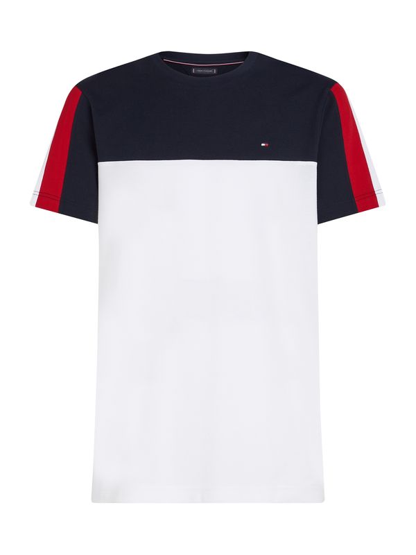 TOMMY HILFIGER TOMMY HILFIGER Majica  morsko plava / rubin crvena / bijela