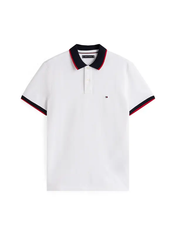 TOMMY HILFIGER TOMMY HILFIGER Majica  morsko plava / svijetlocrvena / bijela