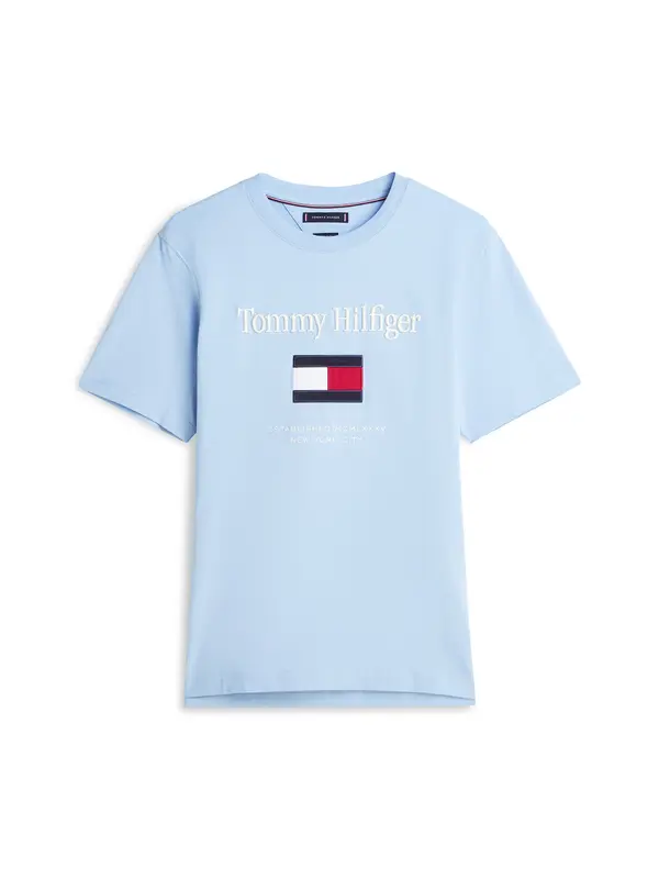 TOMMY HILFIGER TOMMY HILFIGER Majica  morsko plava / svijetloplava / crvena / bijela