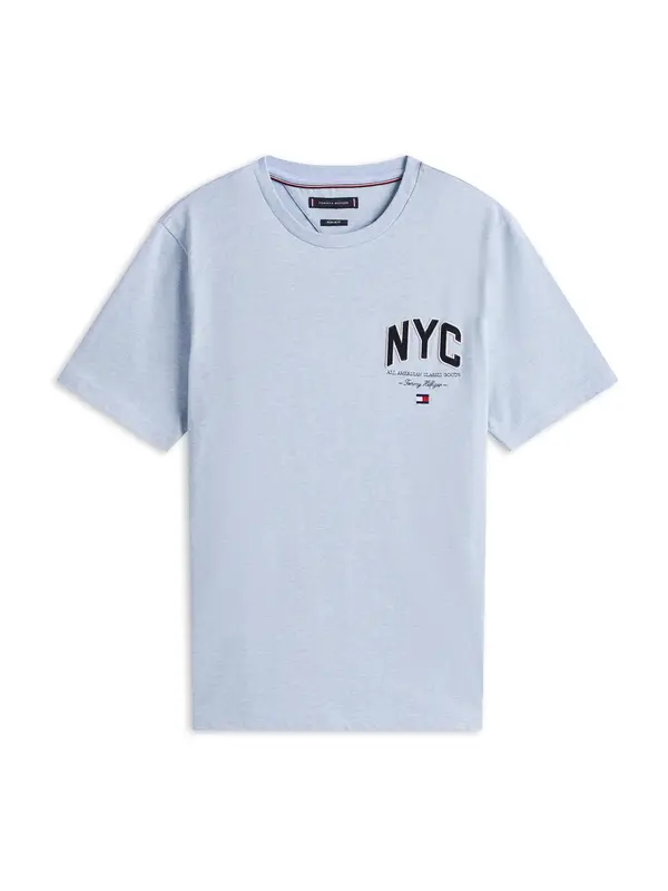 TOMMY HILFIGER TOMMY HILFIGER Majica  morsko plava / svijetloplava / crvena / bijela
