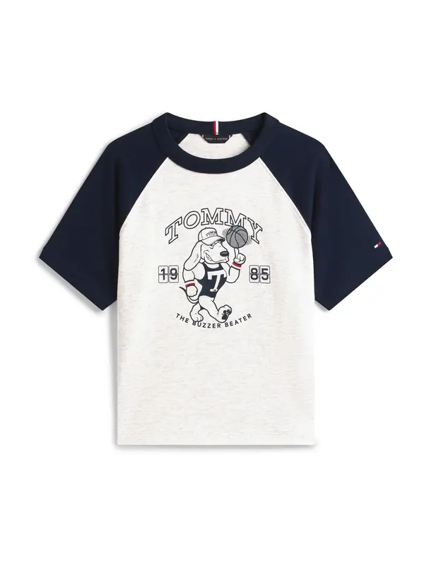 TOMMY HILFIGER TOMMY HILFIGER Majica  morsko plava / svijetlosiva
