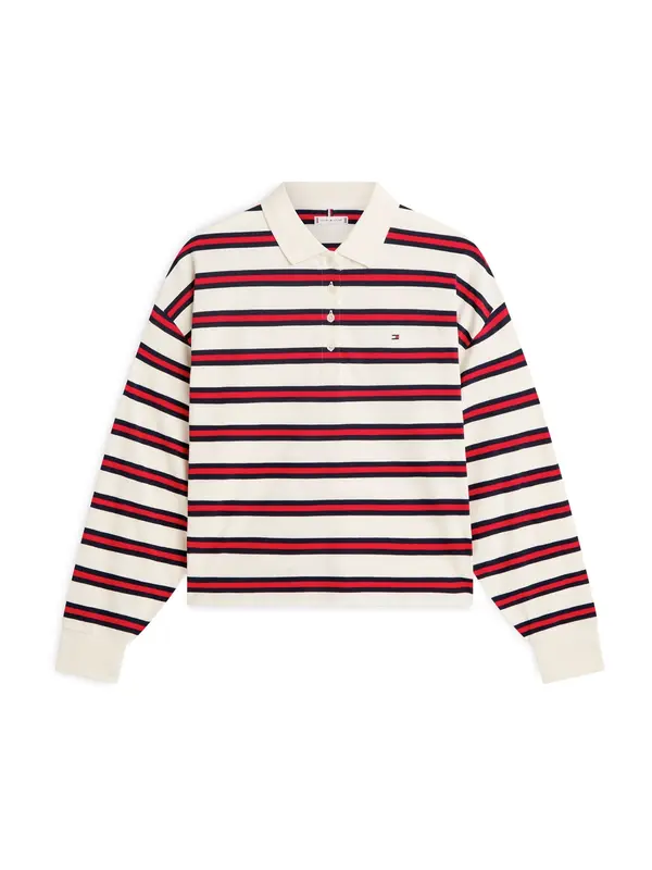 TOMMY HILFIGER TOMMY HILFIGER Majica  morsko plava / tamno crvena / bijela